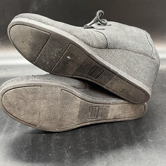 TOMS womens black sparkle wedge bootie size 8.5 10015785 - Picture 7 of 7